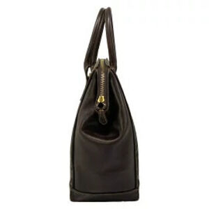 Fendi Zucca Handbag Dark Brown Leather